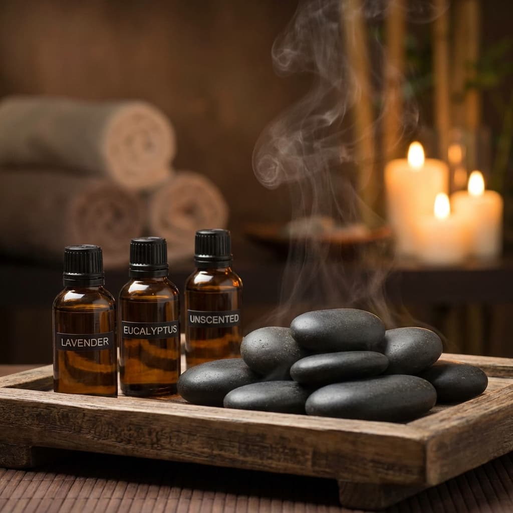Massage oils and stones